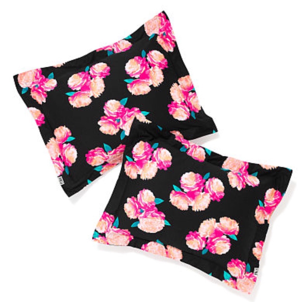 VS PINK Floral Pillow Cases 2pc Set HTF
